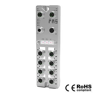PROFINET 프로토콜, M12 인터페이스, 8포트, 16 DI/DO 구성형, PNP, 원격 모듈, 001E31