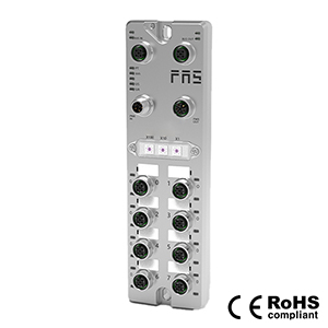 PROFIBUS-DP 프로토콜, M12 인터페이스, 8포트, 16 DI/DO 구성형, PNP, 원격 모듈, 003E31