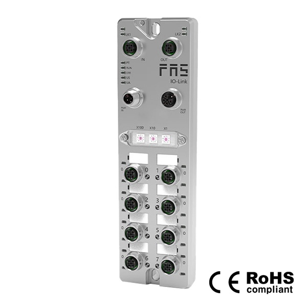 EtherNet/IP 지원, IO-Link 마스터, 8포트, Class A, 004B11