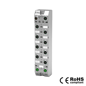 EtherCAT 프로토콜, M8 인터페이스, 8포트, 8 DI/DO 적응형, NPN, 컴팩트, 원격 모듈, 006EA3