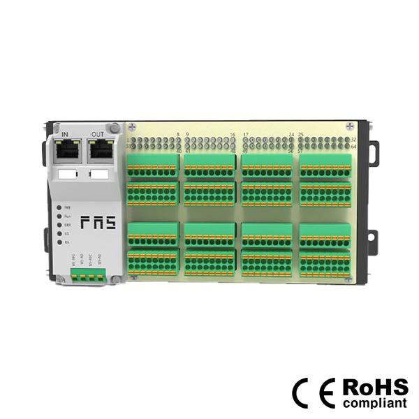 EtherCAT 프로토콜, 64DI/DO 적응형, NPN, 터미널 타입, RJ45 네트워크 포트, IP20 원격 모듈, 009E72