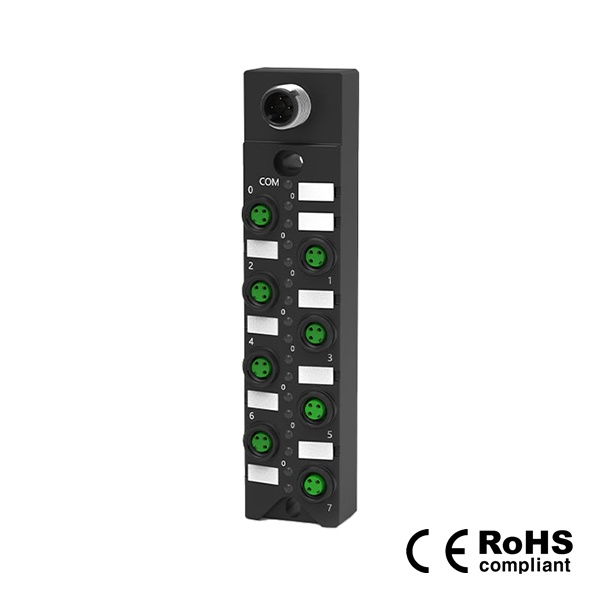 IP67, M8 인터페이스 IO-Link 허브, 플라스틱, 8포트, 8DI, PNP, 00B211