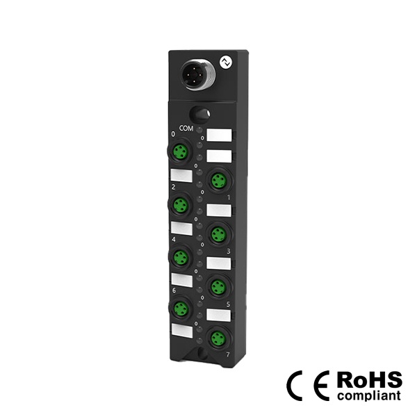 IP67, M8 인터페이스 IO-Link 허브, 플라스틱, 8포트, 16DI, PNP, 00B311