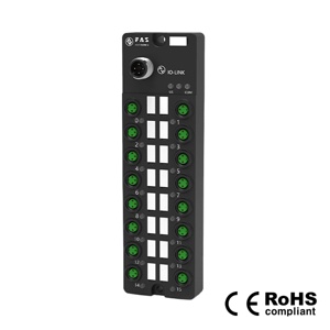 IP67, M8 인터페이스 IO-Link 허브, 플라스틱, 16포트, 16DI, PNP, 00B316