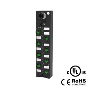 IP67, M8 인터페이스 IO-Link 허브, 플라스틱, 8포트, 16DI, NPN, 00B511