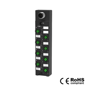 IP67, M8 인터페이스 IO-Link 허브, 플라스틱, 8포트, 8DO, NPN, 00B513