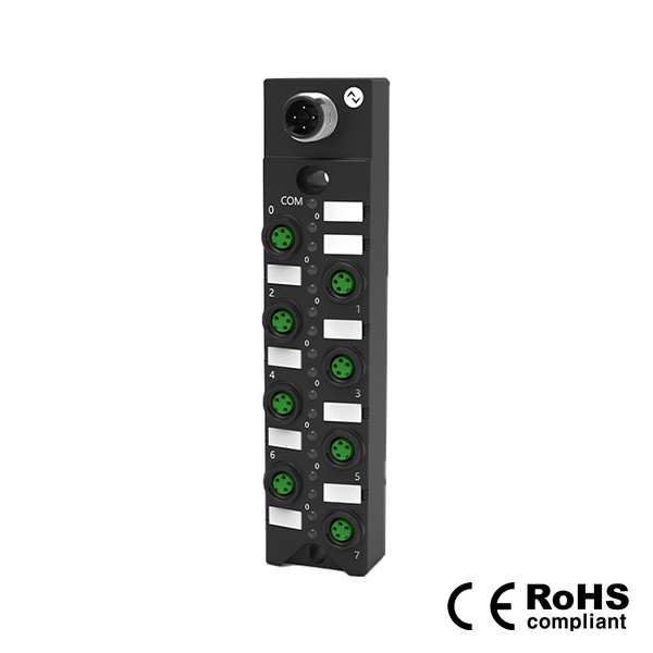 IP67, M8 인터페이스 IO-Link 허브, 플라스틱, 8포트, 16DO, NPN, 00B514
