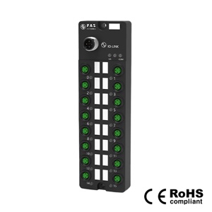 IP67, M8 인터페이스 IO-Link 허브, 플라스틱, 16포트, 16DI, NPN, 00B516