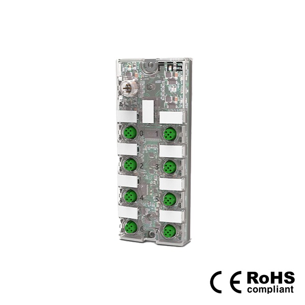 IP67, M12 인터페이스 IO-Link 허브, 플라스틱, 8포트, 16DO, NPN, 00B932