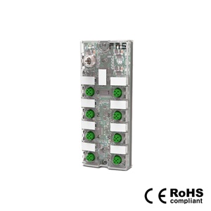 IP67, M12 인터페이스 IO-Link 허브, 플라스틱, 8포트, 16DO, PNP, 00BC31