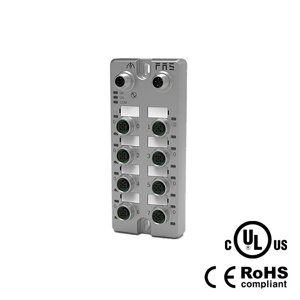 IP67, M12 인터페이스 IO-Link 허브, 아연합금, 8포트, 8DI/DO 설정형, PNP, 00BF31