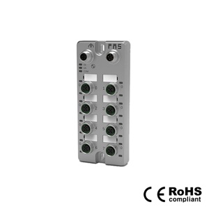 IP67, M12 인터페이스 IO-Link 허브, 아연합금, 8포트, 16DI/DO 적응형, 확장 모듈, PNP, 00BG11