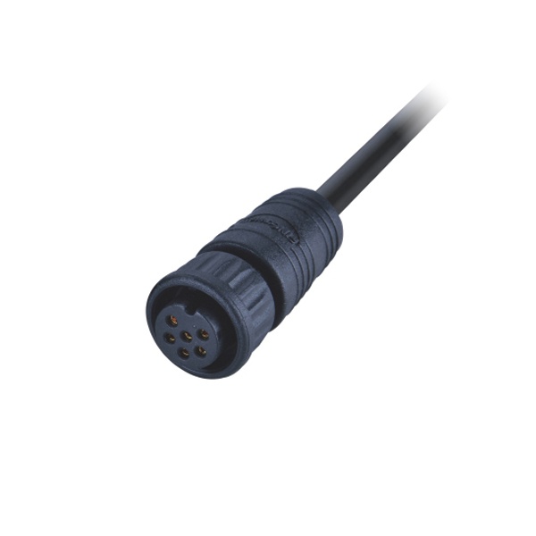 M12-6핀 케이블몰드/암놈/퀵락/고정캡/커넥터/PVC 케이블 3M