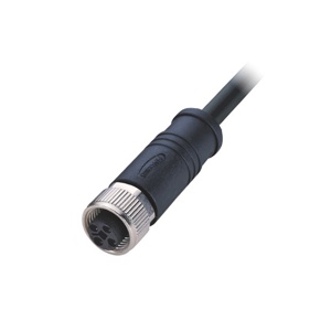 M12-4핀 케이블몰드커넥터/암놈/T코딩/PVC 케이블 5M (DC전원용)