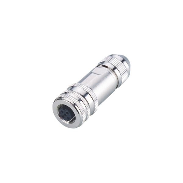 M12-5핀 조립형커넥터/암놈/스크류/메탈타입/B코딩/4~6mm(A)