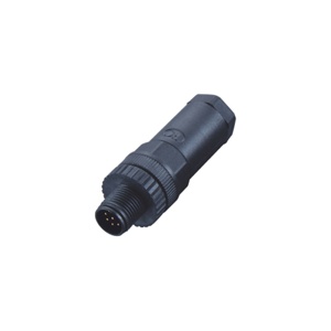 M12-8핀 조립형커넥터/숫놈/플라스틱/스크류조인트/A코딩/6~8mm(PG9)
