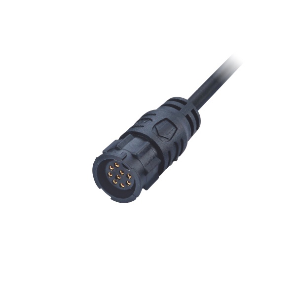 M16-09핀 케이블몰드/빠른체결(퀵락)/암놈 방수커넥터/PVC 케이블 1M