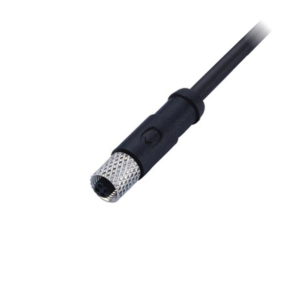 M5-3핀 케이블몰드/암놈 방수커텍터/PVC 케이블 1M