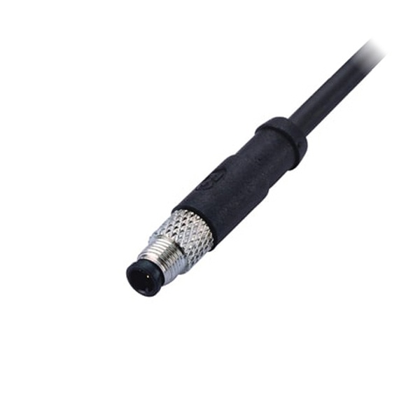 M5-3핀 케이블몰드/숫놈 방수커텍터/PVC 케이블 3M
