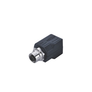M12-4핀 암놈 to RJ45/컨버터 커넥터/D코딩/패널 마운트 타입