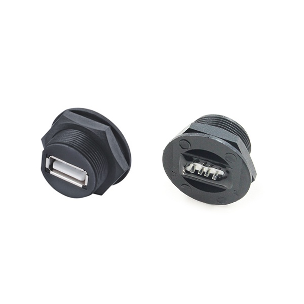 USB2.0 패널마운트/암놈/전면체결/납땜 타입/쉴드 방수커넥터