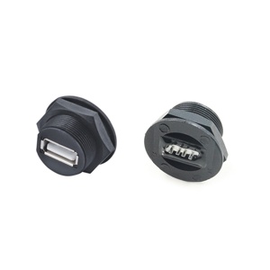 USB2.0 패널마운트/암놈/전면체결/납땜 타입/쉴드 방수커넥터
